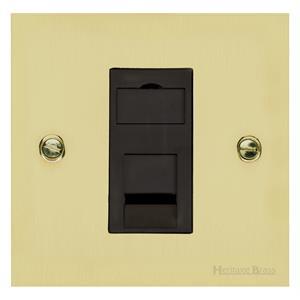 Richmond Elite Range Satin Brass Switches & Sockets, LP44 - 1 Gang RJ45 by Heritage Brass By M-Marcus