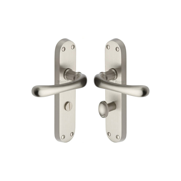 Luna Door Handle on Plate by M Marcus - Heritage Brass