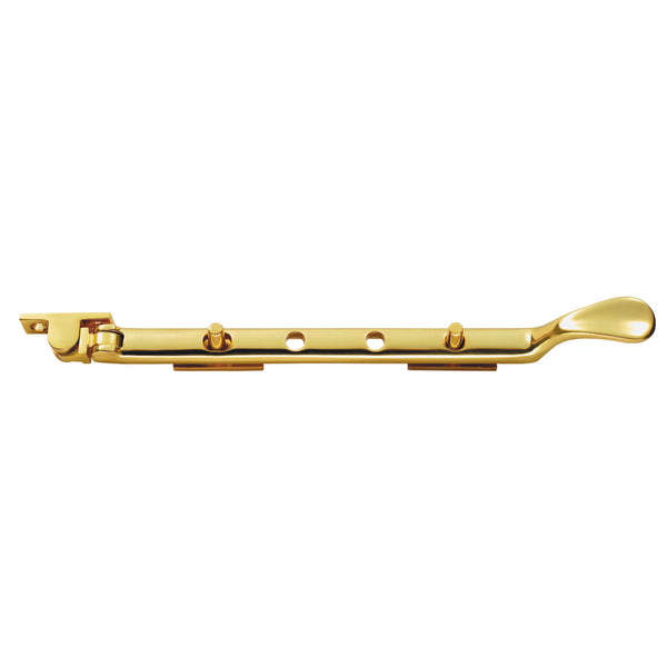 Victorian Casement Stay 270mm Polished Brass