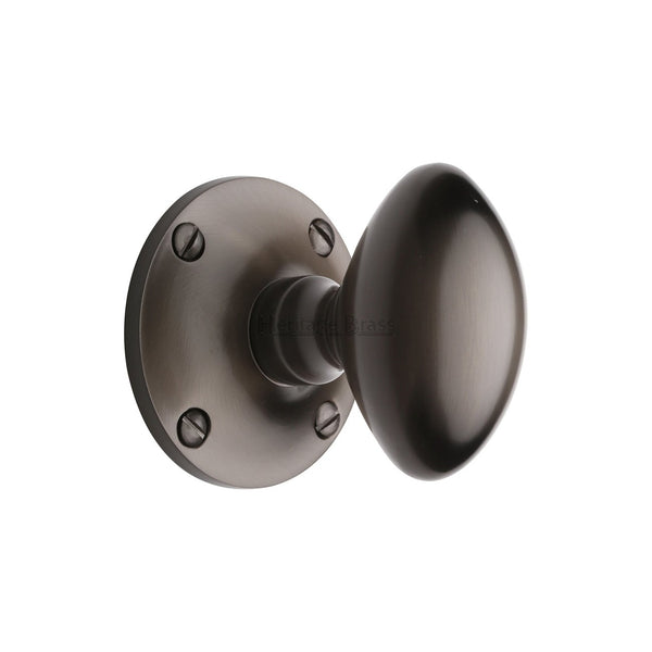 Mayfair Door Knob on Rose by M Marcus - Heritage Brass