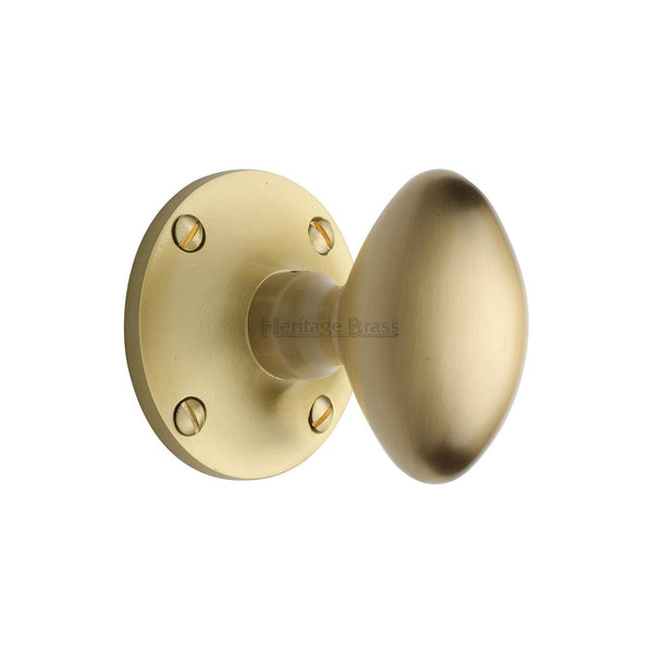 Mayfair Door Knob on Rose by M Marcus - Heritage Brass
