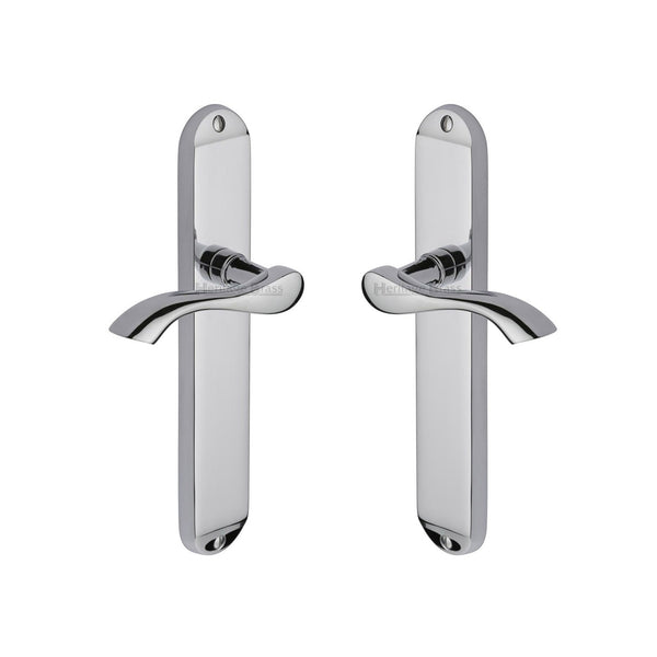Algarve Long Door Handle on Plate by M Marcus - Heritage Brass