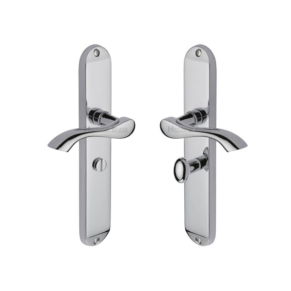 Algarve Long Door Handle on Plate by M Marcus - Heritage Brass