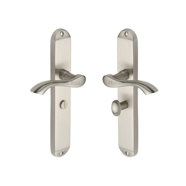 Algarve Long Door Handle on Plate by M Marcus - Heritage Brass