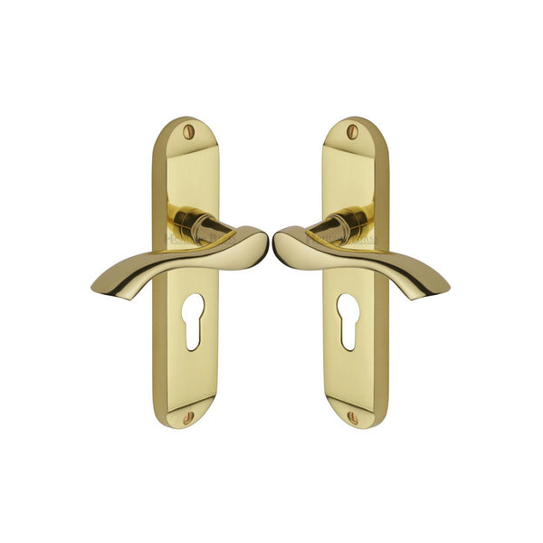 Algarve Door Handle on Plate by M Marcus - Heritage Brass
