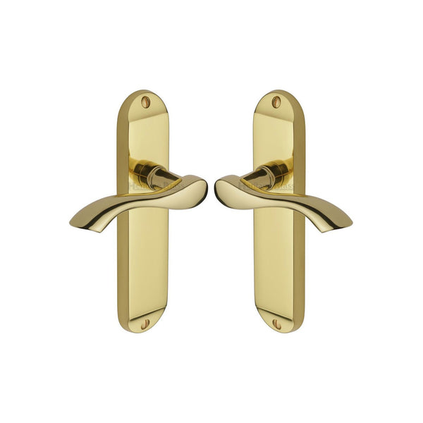Algarve Door Handle on Plate by M Marcus - Heritage Brass