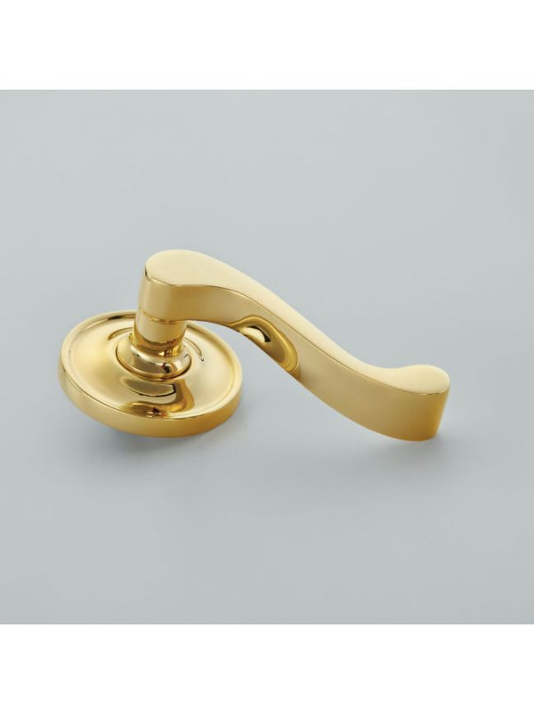 Croft Ironmongery, Lichfield Lever on Raised Edge Covered Rose, Unsprung-1902COV57B, Door Handles, Edge Pull Handles