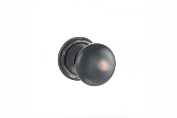 Old English Harrogate Solid Brass Mushroom Mortice Knob on Concealed Fix Rose
