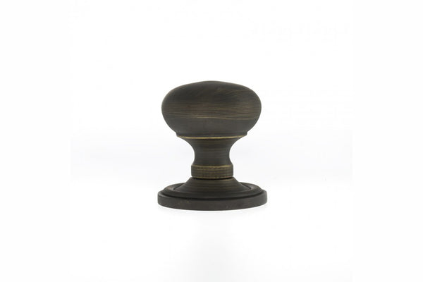 Old English Harrogate Solid Brass Mushroom Mortice Knob on Concealed Fix Rose - additional image