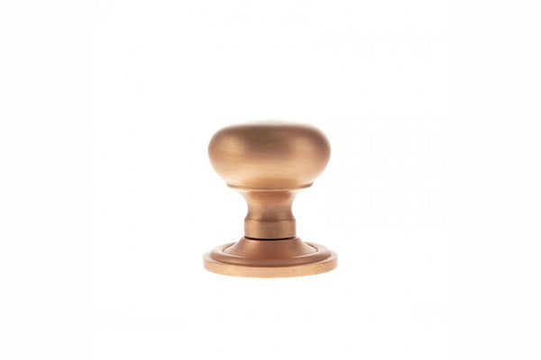 Old English Harrogate Solid Brass Mushroom Mortice Knob on Concealed Fix Rose - additional image