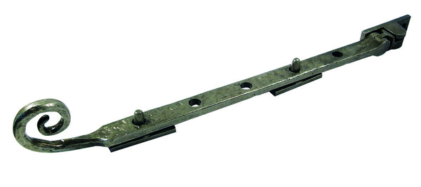 Antique Range Curly Tail Casement Stays 250mm Pewter