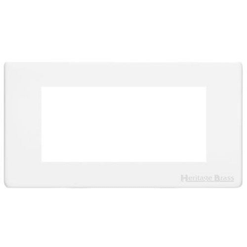 Vintage Range-Matt White-4 Module Euro Plate