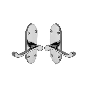 Milton Short Door Handle on Plate by M Marcus - Heritage Brass