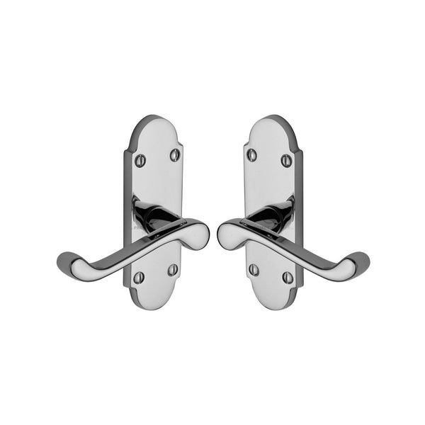 Milton Short Door Handle on Plate by M Marcus - Heritage Brass