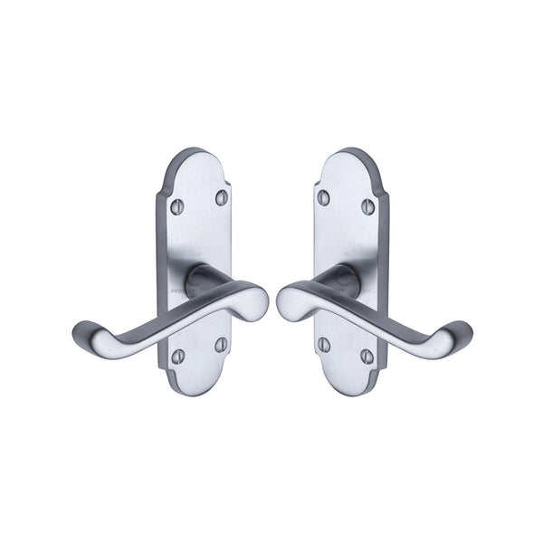 Milton Short Door Handle on Plate by M Marcus - Heritage Brass