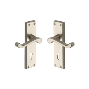 Malvern Door Handle on Plate by M Marcus - Heritage Brass
