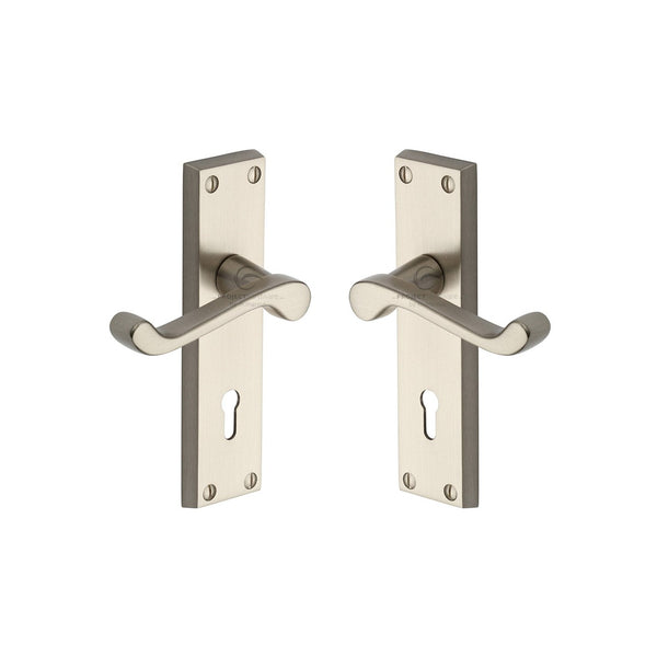 Luca Door Handle on Plate by M Marcus - Heritage Brass