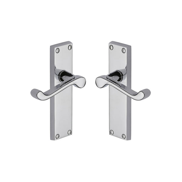 Malvern Door Handle on Plate by M Marcus - Heritage Brass