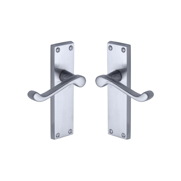 Malvern Door Handle on Plate by M Marcus - Heritage Brass