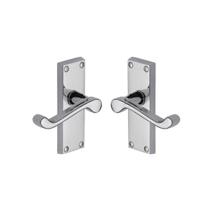 Malvern Short Door Handle on Plate by M Marcus - Heritage Brass
