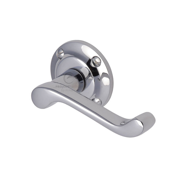Malvern Door Handle on Round Rose by M Marcus - Heritage Brass