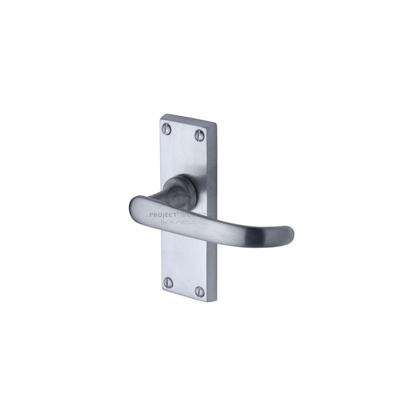 Avon Short Door Handle on Plate by M Marcus - Heritage Brass