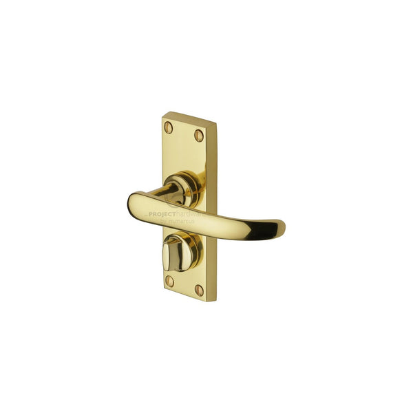 Avon Short Door Handle on Plate by M Marcus - Heritage Brass