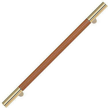 Recess Leather Door Pulls Slim Barrel (Stitch Out) - 500mm