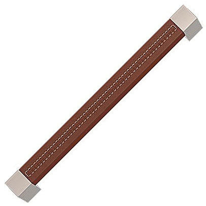 Recess Leather Door Pulls Square Long (Stitch Out) - 225mm