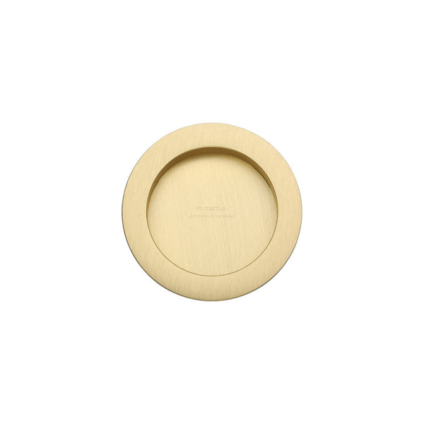 Round Flush Pull by M Marcus - Heritage Brass