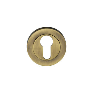 Euro Profile Cylinder Escutcheon Round - RS2004 - Antique Brass