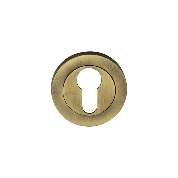 Euro Profile Cylinder Escutcheon Round - RS2004 - Antique Brass
