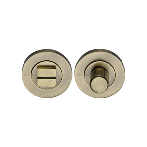 Round Bathroom Turn & Release - RS2030 by M Marcus - Heritage Brass