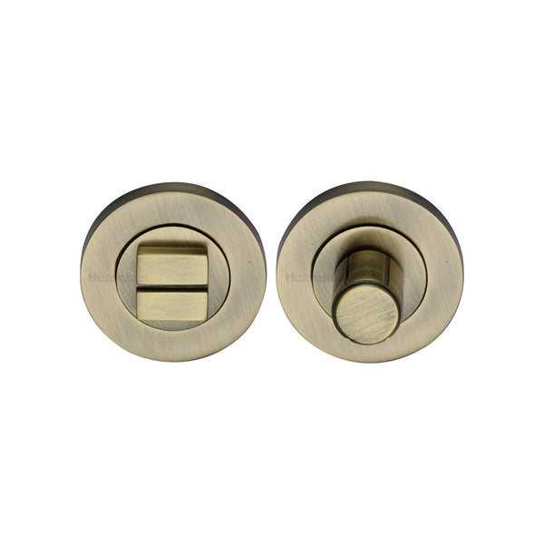 Round Bathroom Turn & Release - RS2030 by M Marcus - Heritage Brass
