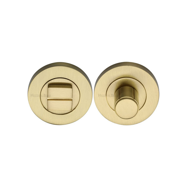 Round Bathroom Turn & Release - RS2030 by M Marcus - Heritage Brass