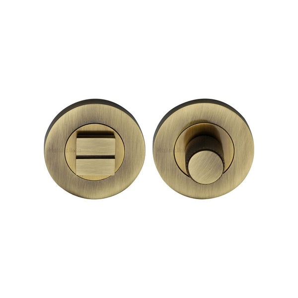 Round Knurled Bathroom Turn & Release by M Marcus - Heritage Brass