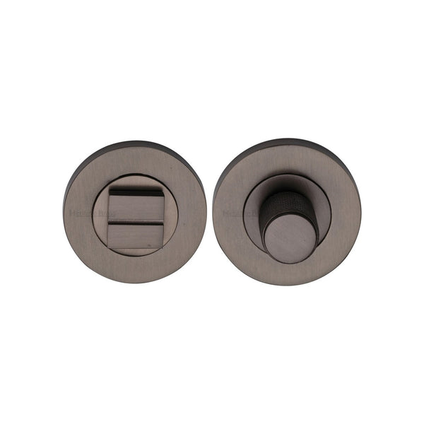 Round Knurled Bathroom Turn & Release by M Marcus - Heritage Brass