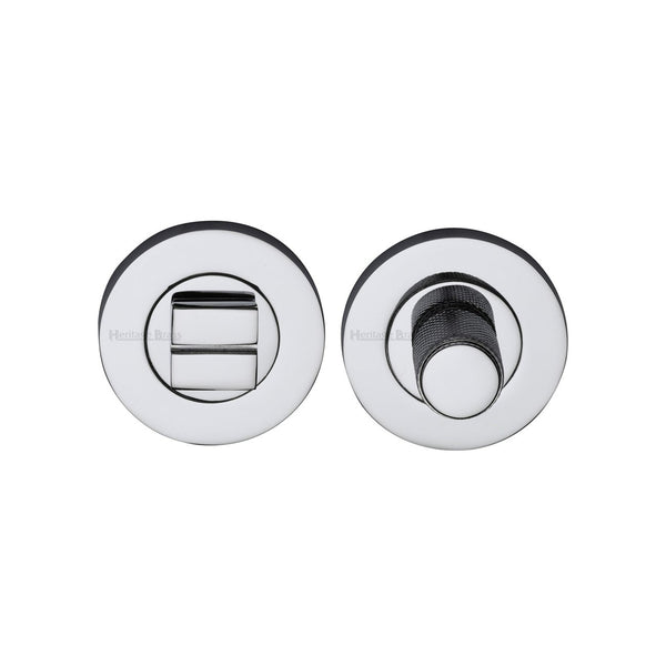 Round Knurled Bathroom Turn & Release by M Marcus - Heritage Brass