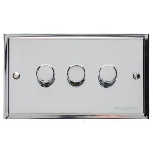 Elite Stepped Plate Range-Polished Chrome-3G Multi Location Secondary Dimmer