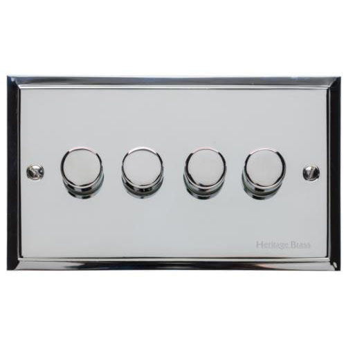 Elite Stepped Plate Range-Polished Chrome-4G Multi Location Secondary Dimmer