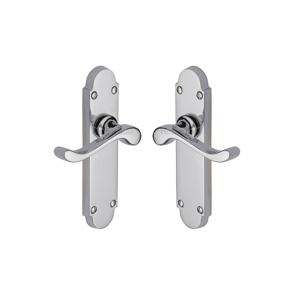 Savoy Door Handle on Plate by M Marcus - Heritage Brass