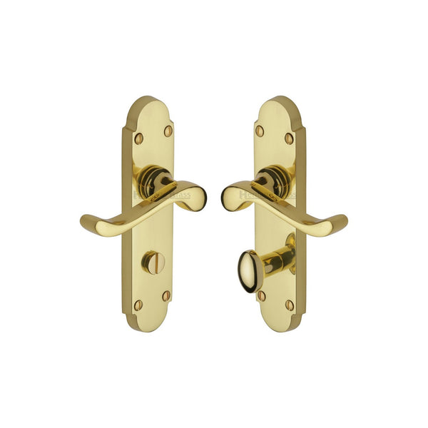 Savoy Door Handle on Plate by M Marcus - Heritage Brass