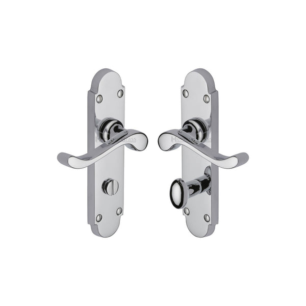 Savoy Door Handle on Plate by M Marcus - Heritage Brass