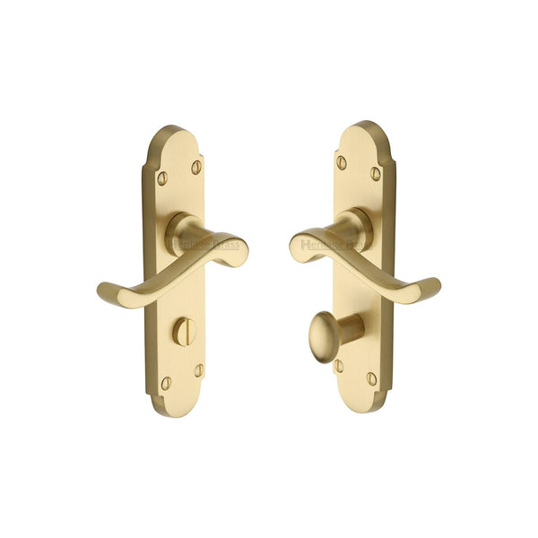 Savoy Door Handle on Plate by M Marcus - Heritage Brass