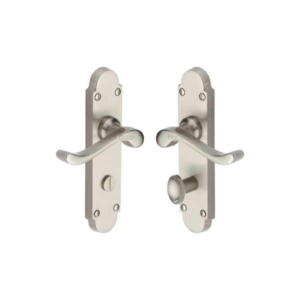 Savoy Door Handle on Plate by M Marcus - Heritage Brass