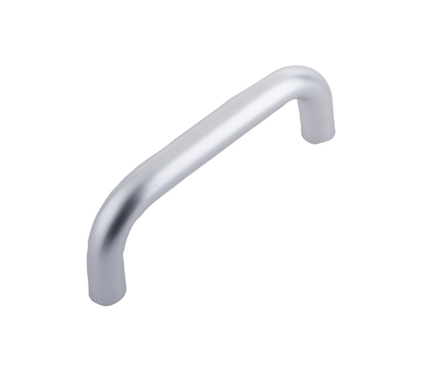 Aluminium 19mm D Shape Pull Handle Bolt Through Fixing F2 Finish 150x19mm Satin Anodised Aluminium