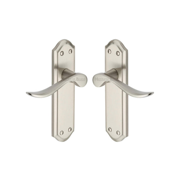 Sandown Door Handle on Plate by M Marcus - Heritage Brass