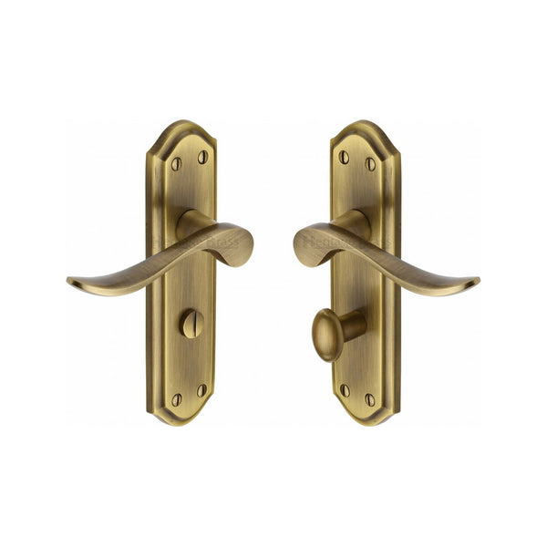 Sandown Door Handle on Plate by M Marcus - Heritage Brass