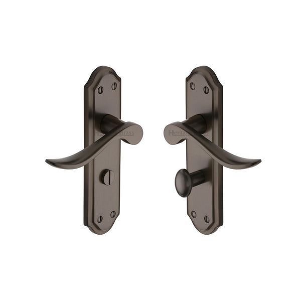 Sandown Door Handle on Plate by M Marcus - Heritage Brass