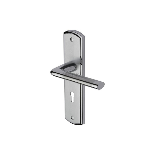 Lena Door Handle on Plate by M Marcus - Heritage Brass